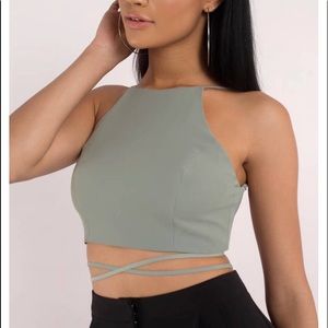 Green Tobi wrap top